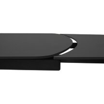 Стол DESIO 180 PURE BLACK SOLID CERAMIC Черный мрамор матовый, керамика/Черный каркас, ®DISAUR