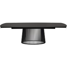 Стол DESIO 180 PURE BLACK SOLID CERAMIC Черный мрамор матовый, керамика/Черный каркас, ®DISAUR