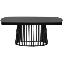 Стол DESIO 180 PURE BLACK SOLID CERAMIC Черный мрамор матовый, керамика/Черный каркас, ®DISAUR