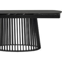 Стол DESIO 180 PURE BLACK SOLID CERAMIC Черный мрамор матовый, керамика/Черный каркас, ®DISAUR
