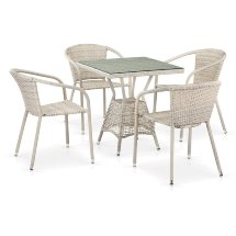 Комплект плетеной мебели T706/Y137C-W85 Latte 4Pcs