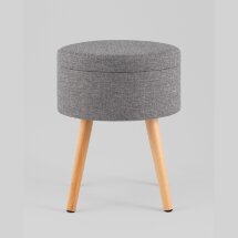 Пуф с ящиком Store Woody рогожка серая