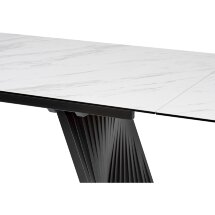 Стол IVAR 200 MARBLES KL-99 Белый мрамор, итальянская керамика, ®DISAUR