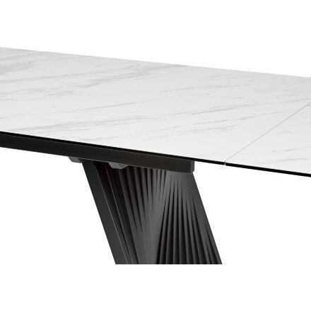 Стол IVAR 200 MARBLES KL-99 Белый мрамор, итальянская керамика, ®DISAUR 
