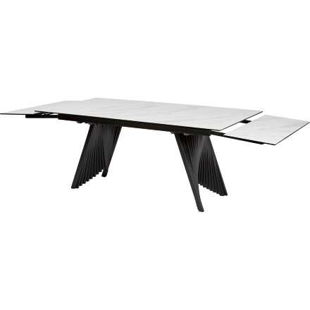 Стол IVAR 200 MARBLES KL-99 Белый мрамор, итальянская керамика, ®DISAUR 