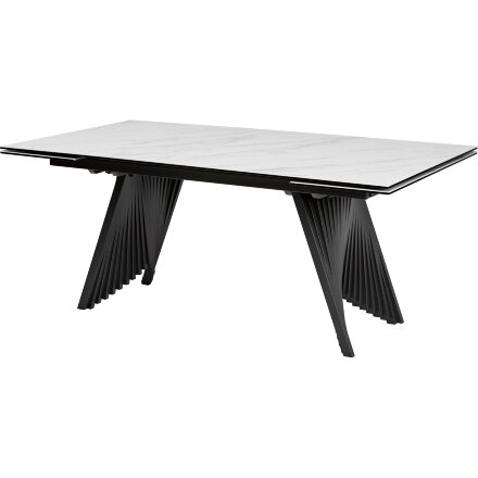 Стол IVAR 200 MARBLES KL-99 Белый мрамор, итальянская керамика, ®DISAUR 