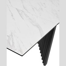 Стол IVAR 200 MARBLES KL-99 Белый мрамор, итальянская керамика, ®DISAUR
