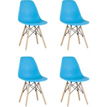 Стул Eames Style DSW бирюзовый x4 (разборный каркас)