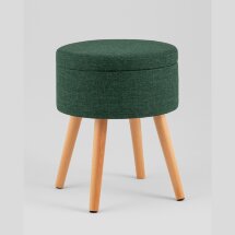 Пуф с ящиком Store Woody рогожка темно-зелёная