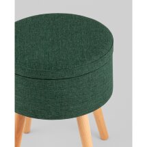 Пуф с ящиком Store Woody рогожка темно-зелёная