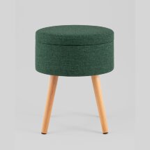 Пуф с ящиком Store Woody рогожка темно-зелёная