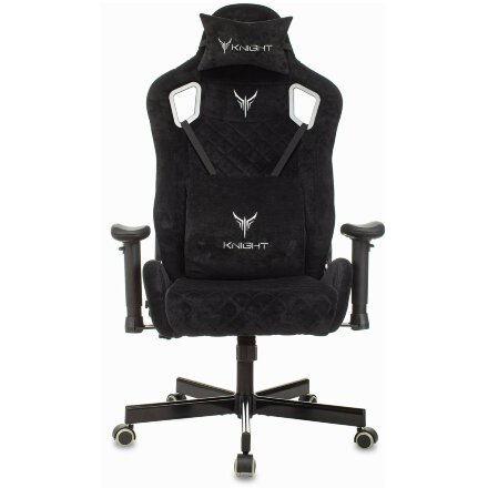 Геймерское кресло Бюрократ компьютерное игровое Knight Outrider черный Light-20 с подголов. крестовина металл 