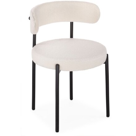Стул на металлокаркасе Rudi white / black 