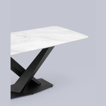 Стол обеденный Belle 180х90 белый мрамор