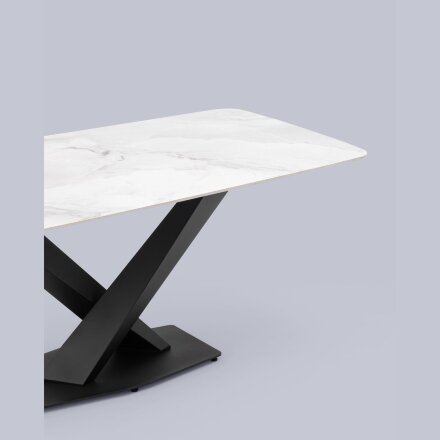 Стол обеденный Belle 180х90 белый мрамор 