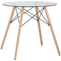 Стол Eames DSW NEW D80 стеклянный