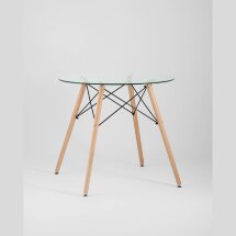 Стол Eames DSW NEW D80 стеклянный