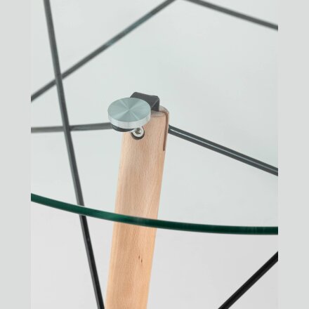 Стол Eames DSW NEW D80 стеклянный 