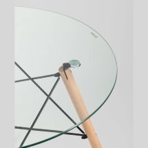Стол Eames DSW NEW D80 стеклянный
