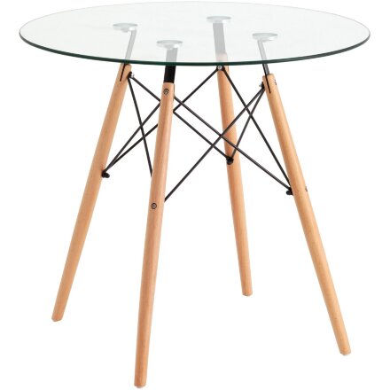 Стол Eames DSW NEW D80 стеклянный 