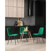 Стол Eames DSW NEW D80 стеклянный