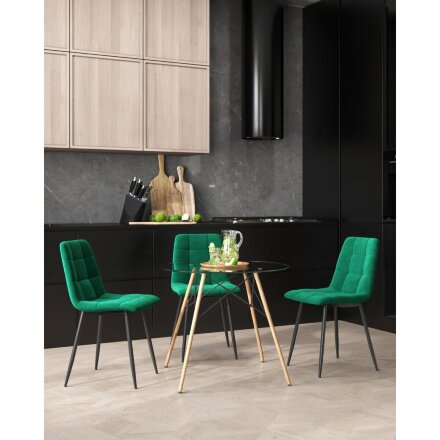 Стол Eames DSW NEW D80 стеклянный 
