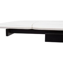 Стол Rivoli matt white marble sintered stone / black