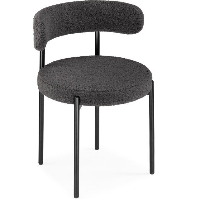 Стул на металлокаркасе Rudi dark gray / black Стул на металлокаркасе Rudi dark gray / black