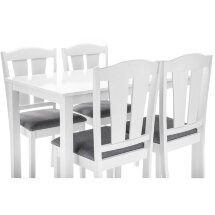 Обеденная группа Mali (стол и 4 стула) white / grey