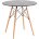 Стол круглый EAMES DSW NEW D=80 стеклянный черный 