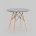 Стол круглый EAMES DSW NEW D=80 стеклянный черный 