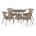 Комплект плетеной мебели Лион-1B T220CT/Y32-W56 Light brown 4Pcs 
