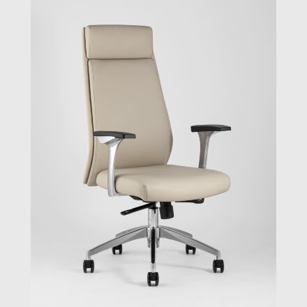 Компьютерное кресло TopChairs для руководителя TopChairs Armor офисное бежевое обивка экокожа крестовина металл 