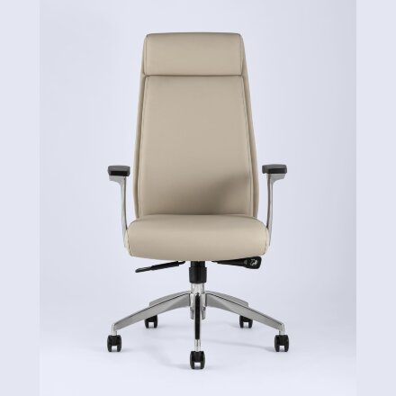 Компьютерное кресло TopChairs для руководителя TopChairs Armor офисное бежевое обивка экокожа крестовина металл 