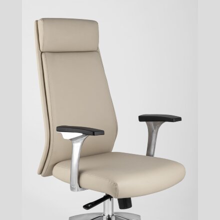 Компьютерное кресло TopChairs для руководителя TopChairs Armor офисное бежевое обивка экокожа крестовина металл 