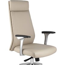 Компьютерное кресло TopChairs для руководителя TopChairs Armor офисное бежевое обивка экокожа крестовина металл