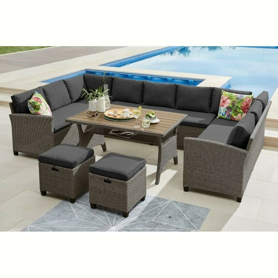Комплект плетеной мебели AFM-370A Dark Grey Комплект плетеной мебели AFM-370A Dark Grey
