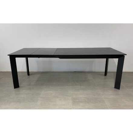 Стол DF208T matte black marble/black 1400(450+450)*900 ЭКСКЛЮЗИВ (Образец из салона) 