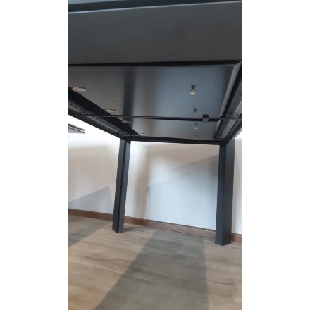 Стол DF208T matte black marble/black 1400(450+450)*900 ЭКСКЛЮЗИВ (Образец из салона) 