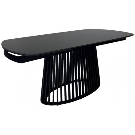 Керамический стол Desio 180 керамика черный мрамор матовый pure black solid ceramic / черный 