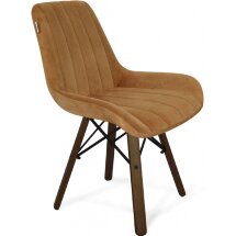 Стул на металлокаркасе SHT-ST37/S70 горчичный / темный орех