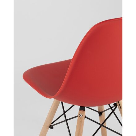 Стул Eames Style DSW красный x4 (разборный каркас) 