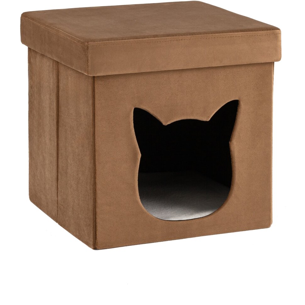 Пуф складной с ящиком Store Pet коричневый Пуф складной с ящиком Store Pet коричневый