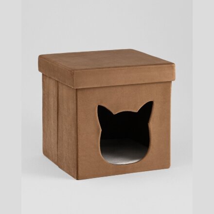 Пуф складной с ящиком Store Pet коричневый 