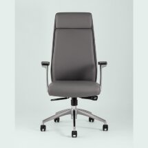 Компьютерное кресло TopChairs для руководителя TopChairs Armor офисное серое обивка экокожа крестовина металл