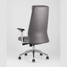 Компьютерное кресло TopChairs для руководителя TopChairs Armor офисное серое обивка экокожа крестовина металл