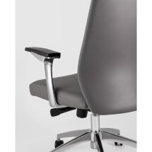 Компьютерное кресло TopChairs для руководителя TopChairs Armor офисное серое обивка экокожа крестовина металл