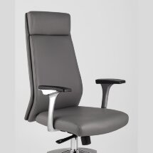 Компьютерное кресло TopChairs для руководителя TopChairs Armor офисное серое обивка экокожа крестовина металл