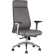 Компьютерное кресло TopChairs для руководителя TopChairs Armor офисное серое обивка экокожа крестовина металл