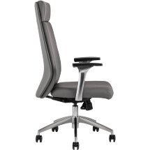 Компьютерное кресло TopChairs для руководителя TopChairs Armor офисное серое обивка экокожа крестовина металл